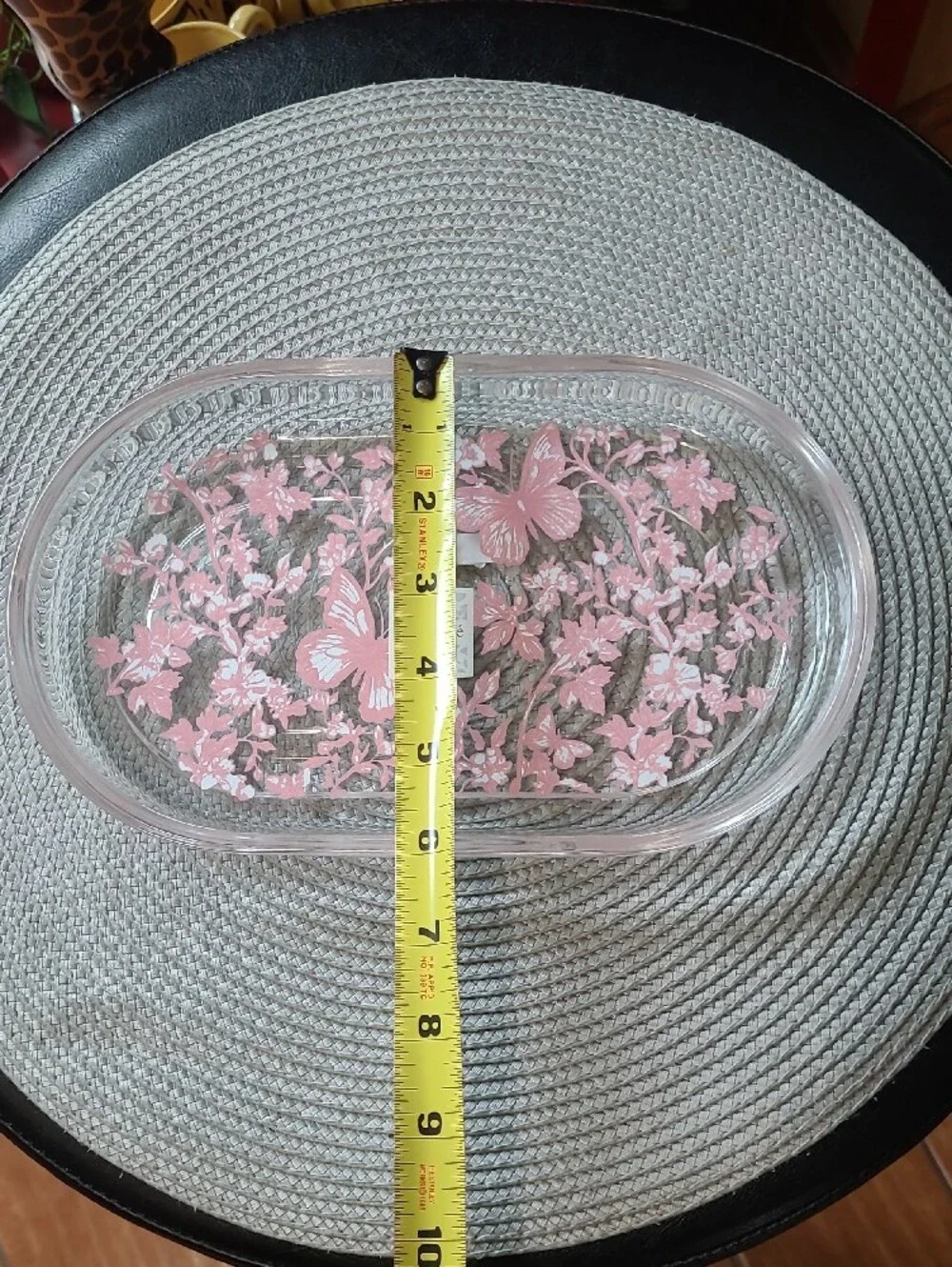Serenité Pink Butterfly Bathroom Tray